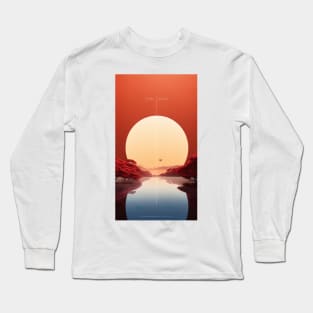 an abstract print of a sunset in space Long Sleeve T-Shirt